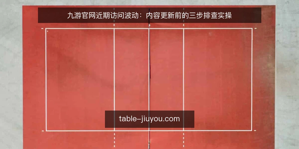 九游官网近期访问波动：内容更新前的三步排查实操 — 先备好排查工具与观察窗口 配图